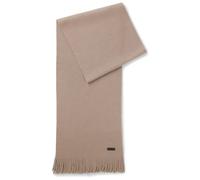 BOSS Strickschal aus Schurwolle mit Logo-Detail - Style Albas, 50495340 Hellbraun ONESI