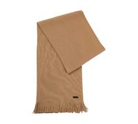 Boss - "Albas" Schal für Herren, Logo, Schurwolle (Beige) Einheitsgröße
