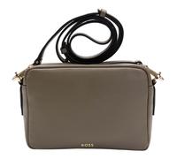 BOSS Umhängetasche aus genarbtem Leder mit Logo-Schriftzug - Style Alyce Crossbody N, 50530698 Braun ONESI