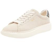 BOSS Damen Sneaker aus Veloursleder AMBER_TENN_PHYSD, weiss, Gr. 38EU
