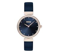 BOSS Analog Quarzuhr für Damen Kollektion Celebration mit Blaues Lederarmband - 1502477