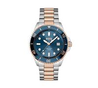 BOSS Analog Quarzuhr für Herren Kollektion ACE mit Zweifarbiges Edelstahlarmband - 1514012