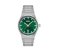 BOSS Analog Quarzuhr für Herren Kollektion Candor mit Silbernes Edelstahlarmband - 1514079
