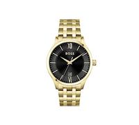 BOSS Analog Quarzuhr für Herren Kollektion ELITE mit Goldfarben Edelstahlarmband - 1513897