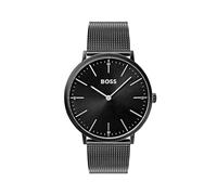 BOSS Analog Quarzuhr für Herren Kollektion Horizon mit Schwarzes Edelstahl-Mesh-Gliederarmband - 1513542