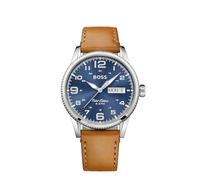BOSS Analog Quarzuhr für Herren mit Hell-Braunes Lederarmband - 1513331