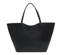 BOSS Tote Bag aus genarbtem Leder mit Double-B-Monogramm - Style Anett New BIG Tote, 50563158 Schwarz ONESI