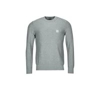 Strickpullover BOSS ORANGE "Anion", Herren, Gr. XXL, silber041, Strick, Obermaterial: 95% Baumwolle, 5% Kaschmir, regular fit, Rundhals, eingesetzt Bündchen, Pullover, mit BOSS-Badge (38328011-XXL) si