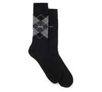 BOSS Mittelhohe Socken aus Baumwoll-Mix im Zweier-Pack - Style 2P RS Argyle CC, 50478352 Schwarz 39-42