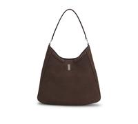 BOSS Ariell Hobo Bag aus Nubukleder mit Double-B-Monogramm - Style Ariell Hobo S, 50552145 Dunkelbraun ONESI