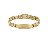 BOSS Jewelry Gliederarmband für Herren Kollektion ALEN aus Gelbgold mit einer Gravierten Plakette - 1580610