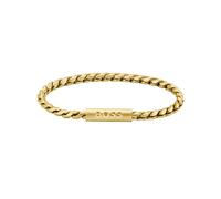 Hugo Boss Gliederarmband DORAN 1580696 – Gelbgold, gravierte Plakette – Herren