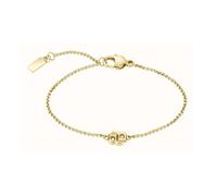 Armkette BOSS "DOUBLE B PETIT", gold (gelbgoldfarben), Armbänder, Damen, 16cm, Edelstahl, Armkette (72158306-0) gelbgoldfarben