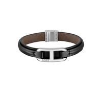 Hugo Boss Armband KODE 1580783M Herren schwarzes Leder, Edelstahl-Schließe