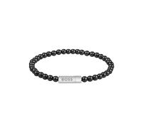BOSS Armband aus Hämatitperlen mit Logo-Verschluss - Style SPHERE BEADS, HB1580789 Schwarz M