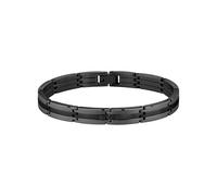 Gliederarmband BOSS "BROOKS", schwarz, Armbänder, Herren, 19cm, Edelstahl, Gliederarmband (69644527-0) schwarz
