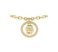 Hugo Boss Armband DOUBLE B DIVINE 1580807 – Edelstahl gelbgoldfarben mit Kristallen