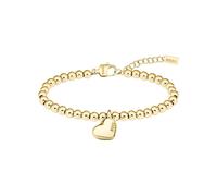 BOSS Jewelry Armband mit Schmuckperlen für Damen Kollektion HONEY HEART BEADS in Gelbgold mit einem Herz-Anhänger - 1580643