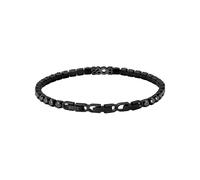 Tennisarmband BOSS "KASSY GLOW", schwarz (schwarz, schwarz), Armbänder, Damen, 19cm, Edelstahl, Tennisarmband, mit Zirkonia (synth.) (29780510-0) schwarz, schwarz