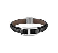 Hugo Boss Armband KODE 1580783M Herren schwarzes Leder, Edelstahl-Schließe