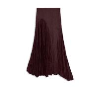 BOSS Asymmetrischer Maxirock aus Satin mit Knitter-Struktur - Style VACUZA_FS_C, 50562618 Dunkelbraun 36