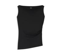 BOSS Asymmetrisches Top mit Wasserfallausschnitt aus merzerisierter Baumwolle - Style Emiaka, 50558899 Schwarz M