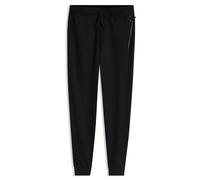 Jogginghose BOSS "Authentic", Herren, Gr. M, N-Gr, schwarz (schwarz 005), Sweatware, Obermaterial: 100% Baumwolle, normal lang, Hosen Jogginghose, aus Baumwoll-Terry mit Streifen und Logo (97437350-M)