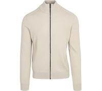 BOSS Avac Strickjacke Woolblend Greige - Größe M Grau M