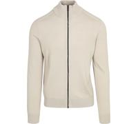 BOSS Avac Strickjacke Woolblend Greige - Größe M Grau M