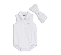 BOSS Baby-Body aus Seersucker-Gewebe mit passendem Haarband - Style J53058/10P01M, J53058 Weiß 71