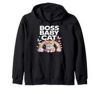 Boss Baby Cat Kätzchen Regenbogen Katzenbaby Kapuzenjacke