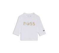 BOSS Baby-Longsleeve aus Stretch-Baumwolle mit Logo-Artwork - Style J52514/10P01M, J52514 Weiß 71