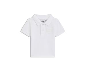 BOSS Baby-Poloshirt aus Stretch-Baumwolle mit rotem Panda-Aufnäher - Style J53037/10P01M, J53037 Weiß 67