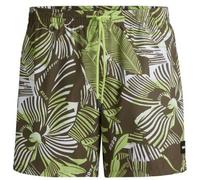 BOSS Badehosen Piranha Swim Shorts Grün gemustert Polyester Medium Herren