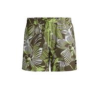 BOSS Badeshorts mit Allover-Print und Logo-Badge - Style Piranha, 50508844 Grün XXXL