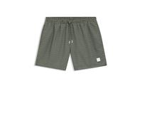 BOSS Badeshorts mit feinem Print und Logo-Badge - Style Vibe, 50518968 Grün M