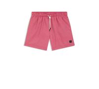 BOSS Badeshorts mit feinem Print und Logo-Badge - Style Vibe, 50518968 Rot XL
