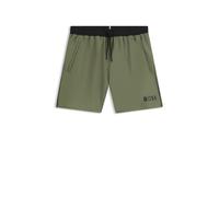 BOSS Badeshorts mit kontrastfarbenem Logo und Paspelierung - Style Starfish, 50514429 Grün XXXL