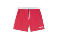 BOSS Badeshorts Starfish – schnell trocknend mit Logo-Print und Paspelierung – Rot S
