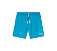 BOSS Herren Starfish Badeshorts mit kontrastfarbenem Logo und Paspelierung Türkis S