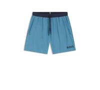 BOSS Badeshorts mit kontrastfarbenem Logo und Paspelierung - Style Starfish, 50514429 Türkis XL