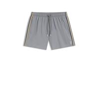 BOSS Badeshorts mit Signature-Streifen und Logo - Style Iconic, 50491594 Hellgrau L