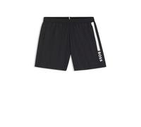 BOSS Badeshorts mit Streifen und Logo - Style Dolphin, 50508963 Schwarz L