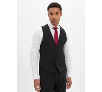 BOSS Baukasten-Schurwoll-Anzugweste Herren Regular Fit Schurwolle schwarz, 52