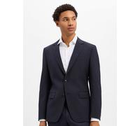 BOSS Baukasten-Schurwoll-Sakko Herren Slim Fit Schurwolle blau, 56
