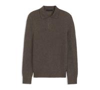 BOSS BECKHAM x BOSS Pullover mit Polokragen und Mouliné-Rippstruktur - Style Hacero_DB, 50555560 Braun XL