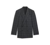 BOSS BECKHAM x BOSS Slim-Fit Sakko aus karierter Wolle - Style DB-SUIT-Jacket252_DB, 50557915 Grau gemustert 56