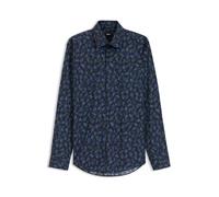 BOSS Bedrucktes Regular-Fit Hemd aus elastischer Baumwoll-Popeline - Style H-JOE-kent-C1-214, 50545117 Blau gemustert 38