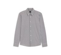 BOSS Bedrucktes Slim-Fit Hemd aus Baumwoll-Mix - Style P-ROAN-kent-C1-233, 50550722 Grün gemustert XXL