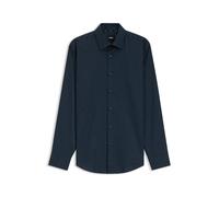 BOSS Bedrucktes Slim-Fit Hemd aus elastischer Oxford-Baumwolle - Style H-HANK-kent-C1-214, 50545102 Blau gemustert 42